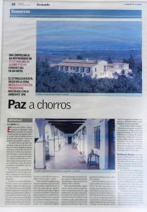 Artículo de la Opinión de Granada sobre el hotel Huerta Nazarí